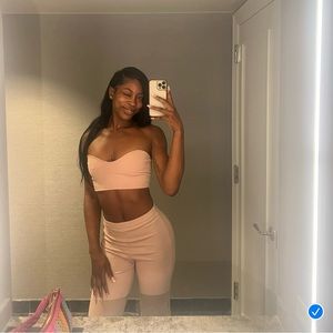 Matching Two Piece Straight Leg Pant Set